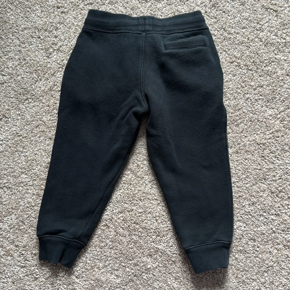 2 Piece Toddler Boys Black Cotton Fleece Hoodie and Fleece Jogger Pant S…